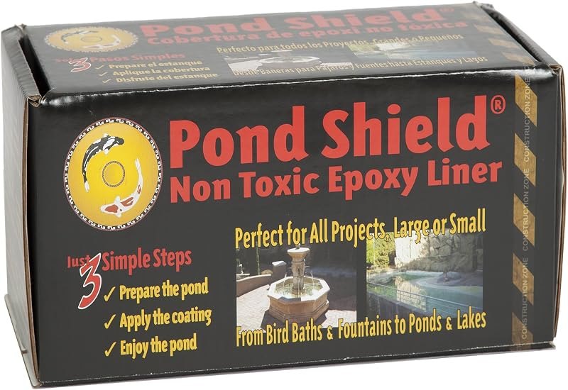 Pond Armor SKU-Clear-QT-R Non-Toxic Pond Shield Epoxy Paint, 1.5-Quart, Clear — underwater-epoxy-pond for pond leak