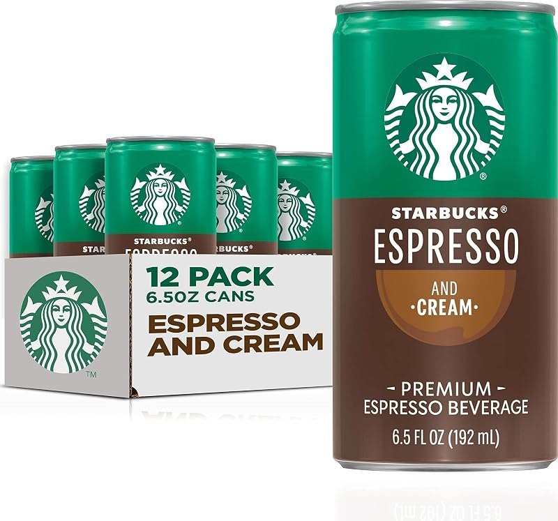 Starbucks Espresso & Cream, 6.5 Fl Oz Cans (Pack of 12) — Coffee pack for coffee