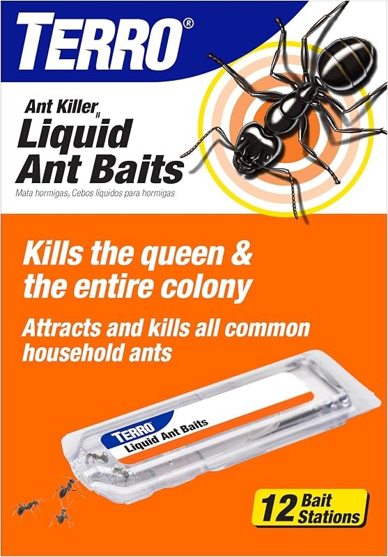 TERRO Liquid Ant Killer Bait Stations, 12-Pack, Indoor Ant Traps, T300B — ant bait stations for ant bait stations