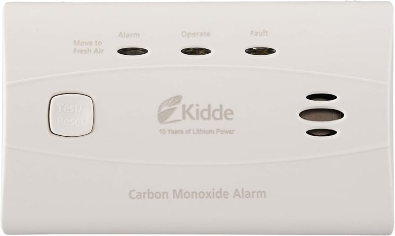 Kidde Worry-Free Carbon Monoxide Detector Alarm with 10 Year Sealed Battery — 10 year co alarm for carbon monoxide