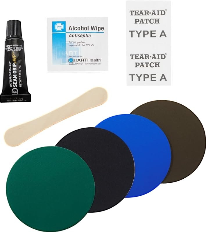Therm-a-Rest Camping Mattress Permanent Repair Kit, 4-Hour Cure Time, Includes Adhesive and Instructions — repair for