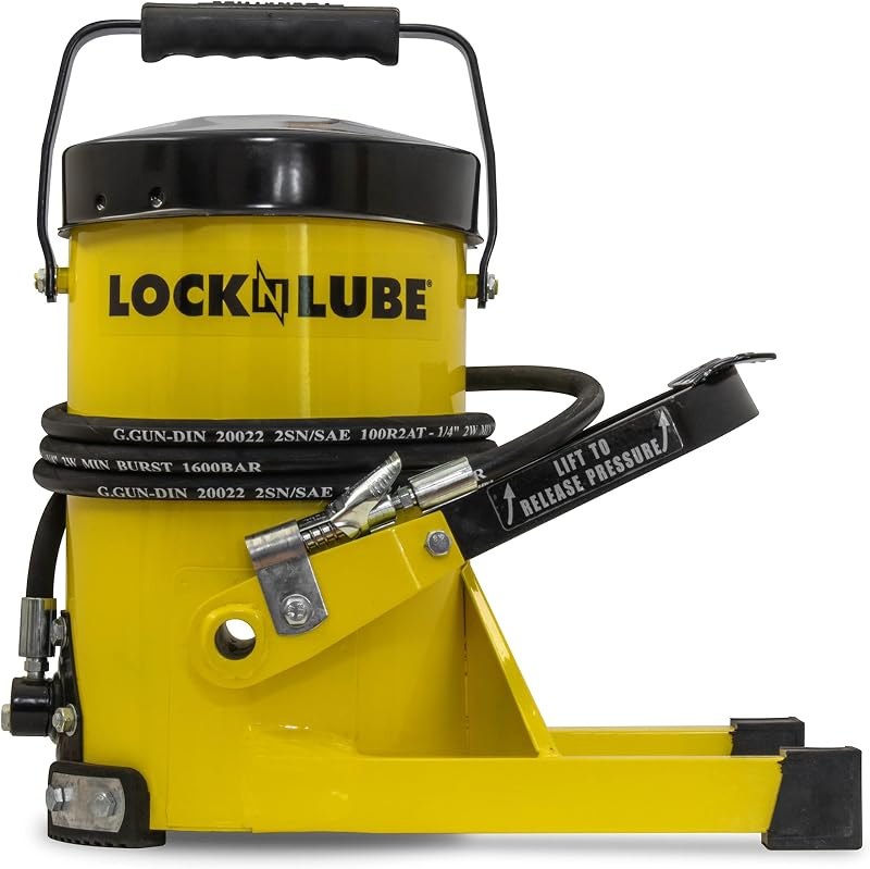 G.Gun Grease Gun - Fast & Easy Greasing. 10,000psi Output. Hands Free Foot Operation & Pressure Relief Valve. Mess &