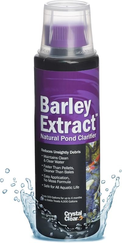 CrystalClear Barley Extract Pond Treatment, Water Clarifier, 16 Ounces — barley straw pond for pond beneficial bacteria