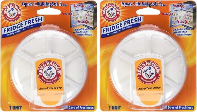 Arm & Hammer Fridge Fresh Refrigerator, 1 Count (Pack of 2) — refrigerator baking soda for odor eliminator spray