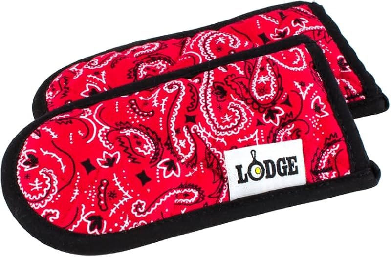 Lodge Fabric Hot Handle Holder, Bandana, Pack of 2 — handle cover for best cast iron skillet best rated