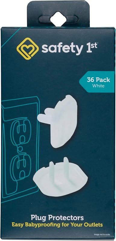 Safety 1st Electrical Outlet Baby Proof Covers, Secure Outlet Plugs, Baby Proofing, 36 Count — outlet covers baby for