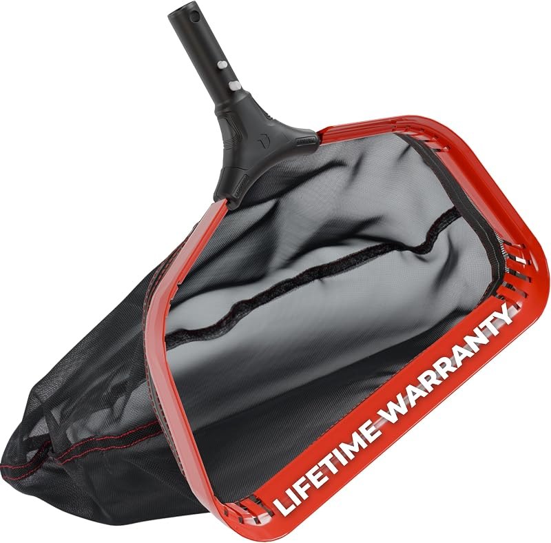 ProTuff 490 Promise 19.5in Pro Pool Leaf Rake Net, Deep Bag Skimmer — leaf-net-pond for pond netting durable heavy duty