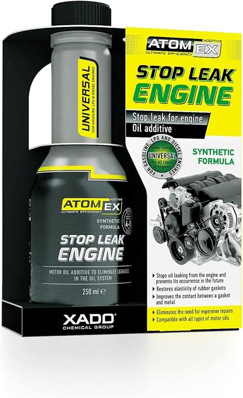 XADO ATOMEX Oil Additive Stop Leak Engine - Restore Seal and Gaskets, Treatment for Car Engine High Mileage or Rear