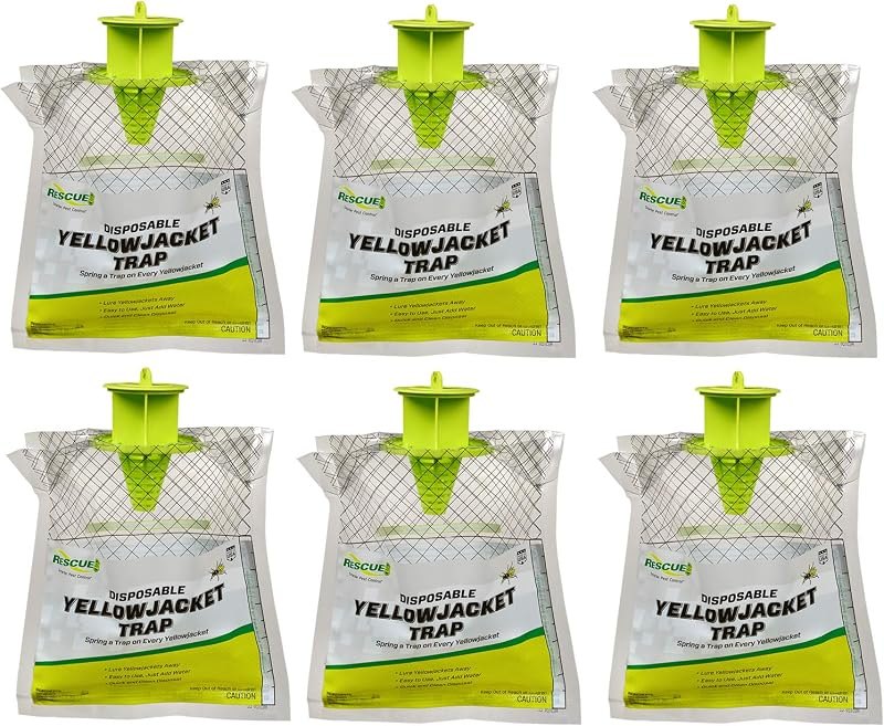 RESCUE! Disposable Summer Yellowjacket Trap - Mountain & Pacific Formula - 6 Traps — best yellow jacket trap for