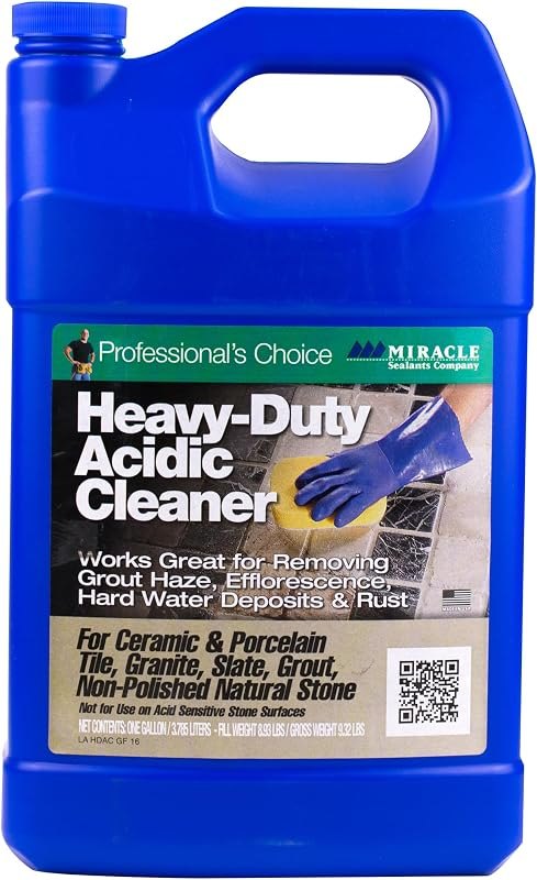 Miracle Sealants Heavy-Duty Acidic Cleaner & Rust Stain Remover, Gallon — grout cleaner amazon for grout cleaner