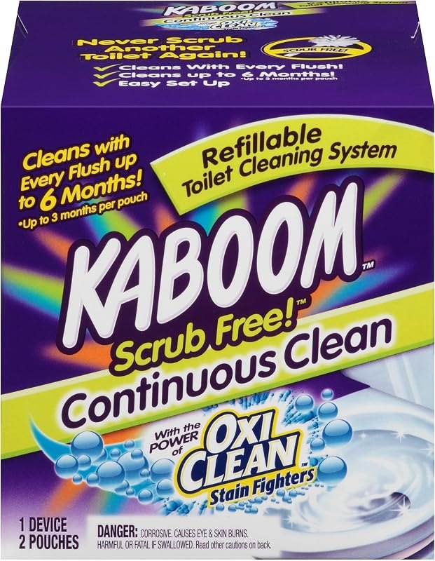 Kaboom Scrub Free! Toilet Bowl Cleaner System with 2 Refills — Septic refill for septic