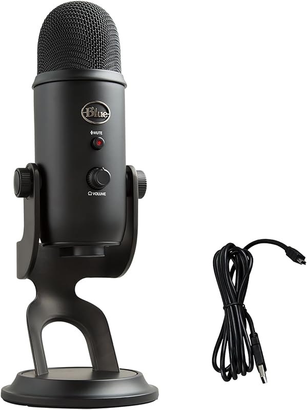 Logitech Creators Blue Yeti USB Microphone for PC, Mac, Gaming, Recording, Streaming, Podcasting, Studio and Computer
