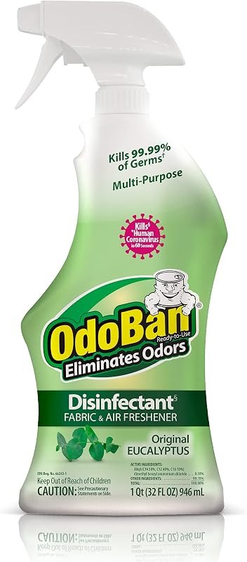 OdoBan Ready-to-Use Disinfectant and Odor Eliminator, 32 Ounce Spray Bottle, Original Eucalyptus Scent — best odor
