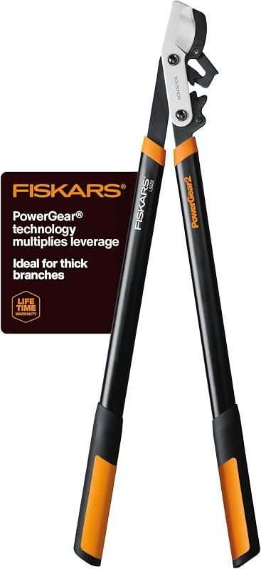 Fiskars 32” PowerGear2 Garden Bypass Loppers, 2" Cut Capacity Tree Trimmer — bypass pruners heavy duty for bypass