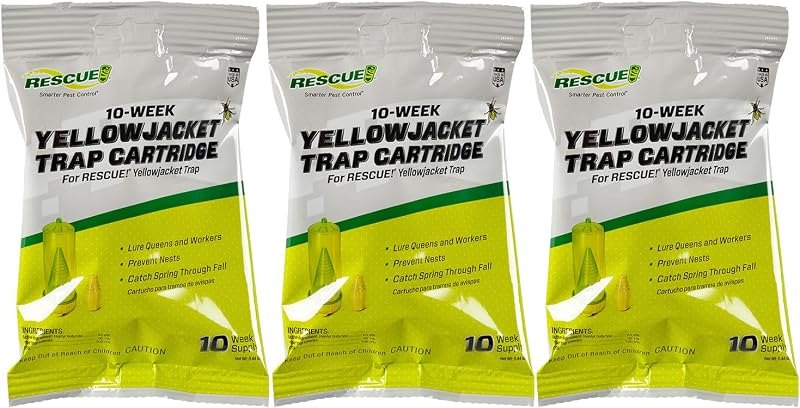 RESCUE! Yellowjacket Attractant Cartridge (10 Week Supply) — yellow jacket trap replacement for yellow jacket trap