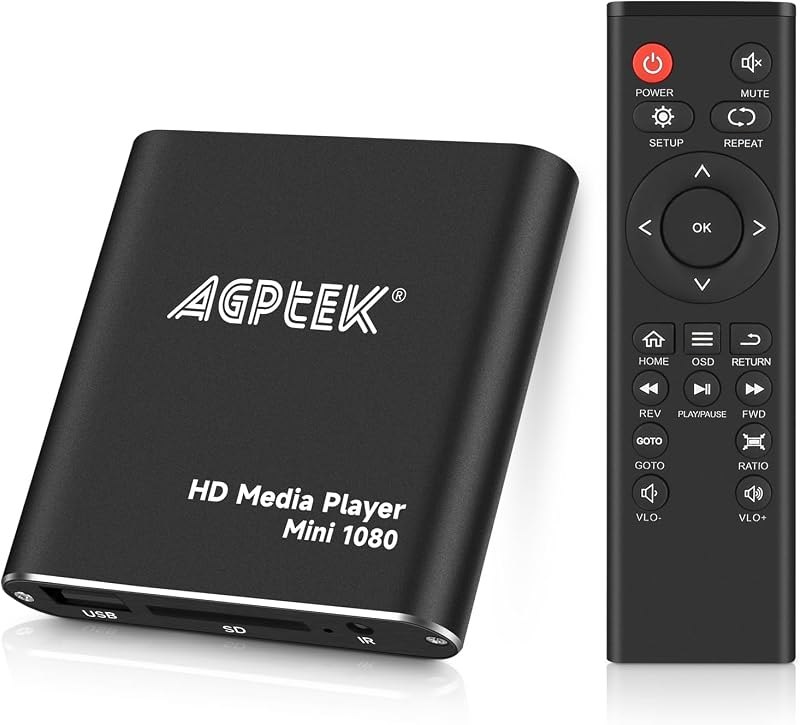 HDMI Media Player, Black Mini 1080p Full-HD Ultra HDMI Digital Media Player — Media players like VLC, image editor for