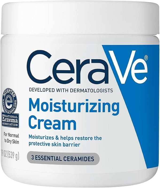 CeraVe Moisturizing Cream, Face & Body Moisturizer for Dry Skin, 19oz — non comedogenic moisturizer heavy du for non