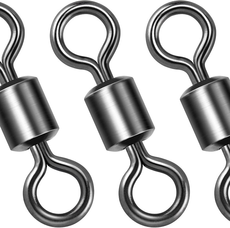 Dr.Fish Barrel Fishing Swivels, Available from #12-#12/0, Stainless Swivels Fishing Tackle Saltwater, Freshwater