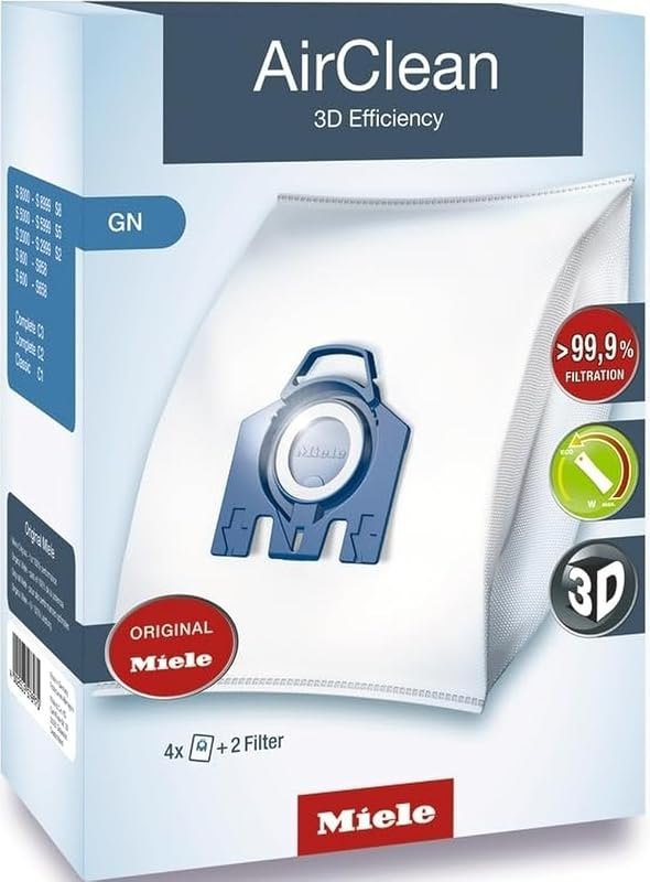 Miele GN Vacuum Cleaner Bags, 4-Pack for Select Miele Vacuums — bags for best robot vacuum best rated