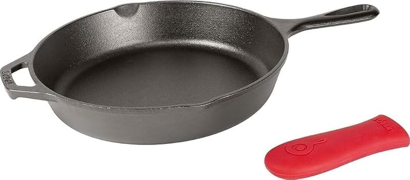 Pre-Seasoned Cast Iron Skillet with Hot Handle Holder, 10.25 Inches — Lodge 10 for best cast iron skillet best rated