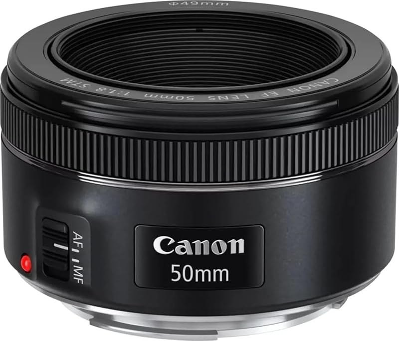 Canon EF 50mm f/1.8 STM Lens, Black, Compatible with Canon EOS DSLR Cameras — prime for best beginner mirrorless camera