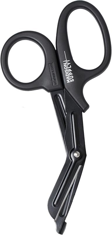 Madison Supply 7.5 Inches Premium Stainless Steel Trauma Shears for Left and Right Hand - Non-Stick Coated Blades