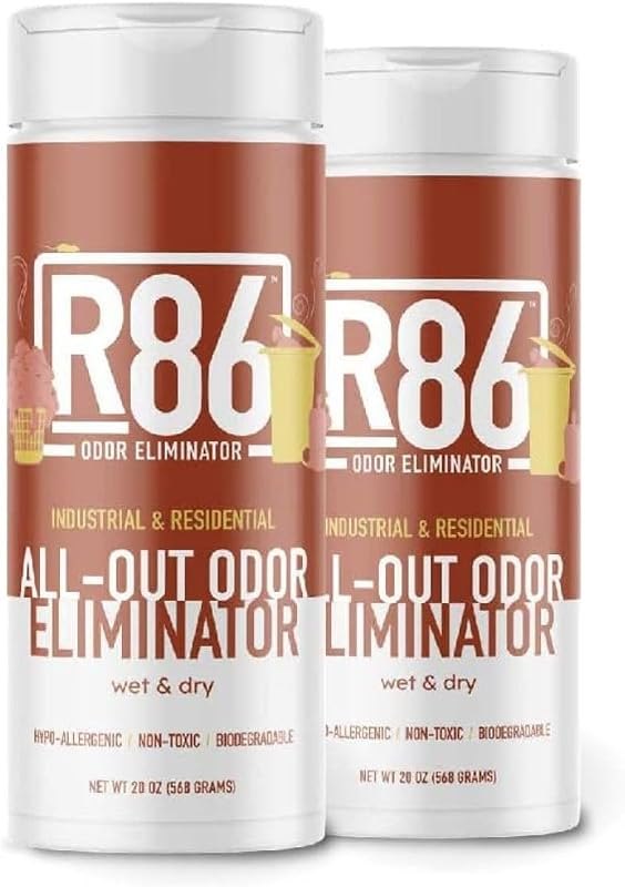 R86 Industrial All-Out Odor Eliminator, Removes Dead Animal Odor, Skunk Odor, Urine, Poop, Musty Basement & More —