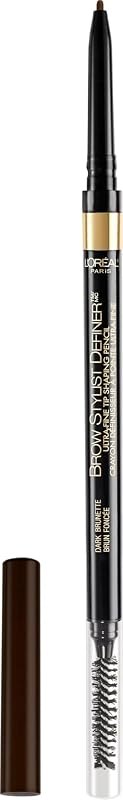 L'Oreal Paris Makeup Brow Stylist Definer Waterproof Eyebrow Pencil, Ultra-Fine Mechanical & Retractable Brow Pencil