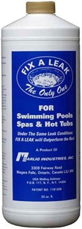 Fix-A-Leak by Marlig for Swimming Pool Spa Hot Tub Leaks 32 oz,White — pond-leak-sealer-amazon for pond leak sealer no