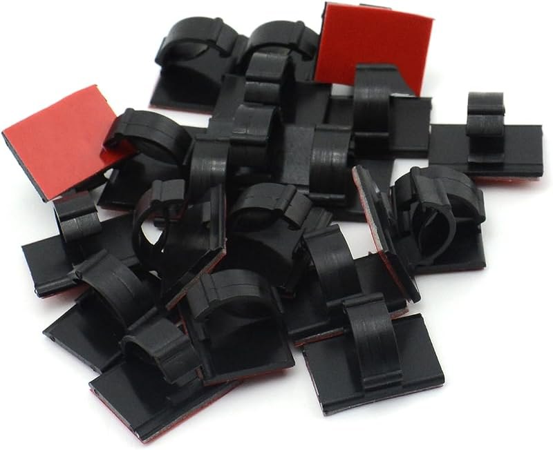 Self Adhesive Cable Clips Clamps Zip Car Wire Tie Mount Drop Wire Holder — Chargers, mounts, dash cams, and car for