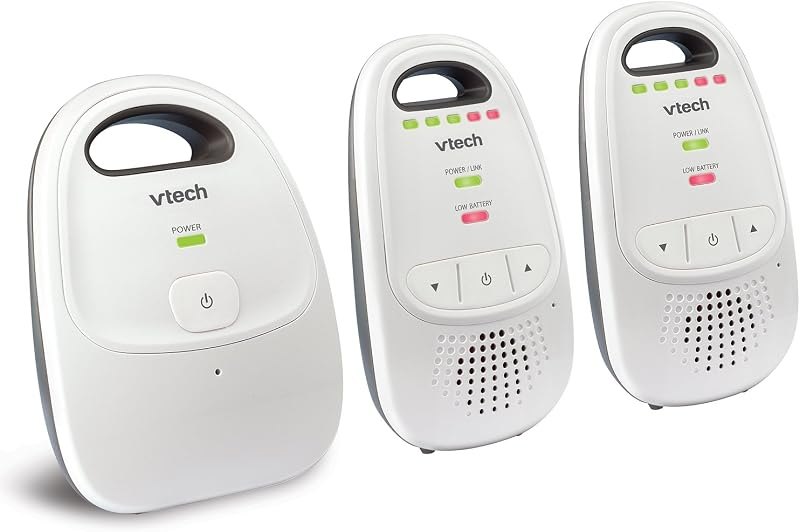 VTech Upgraded Baby Monitor with Rechargeable Battery, Long Range, Crystal-Clear Sound, and Alerts — audio for best