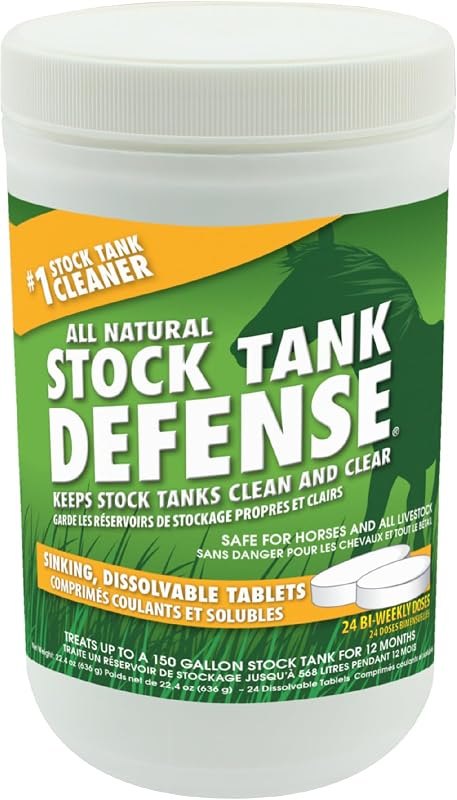 Airmax Stock Tank Defense Livestock Water Trough Cleaner Treatment, 24 Tabs — poly-stock-tank-amazon for poly stock tank