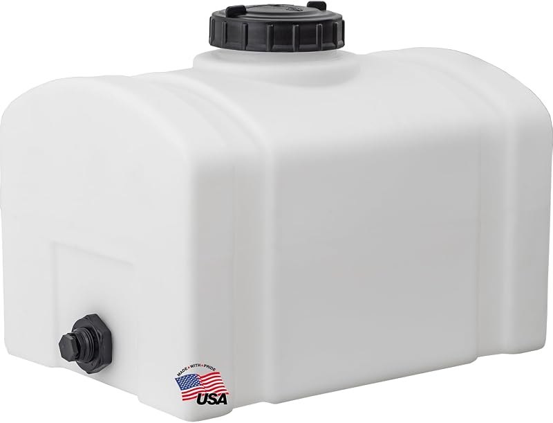 RomoTech 82123889 Polyethylene Domed Reservoir Water Tank, 16 gallon, Made In The USA Poly Tank For Water and