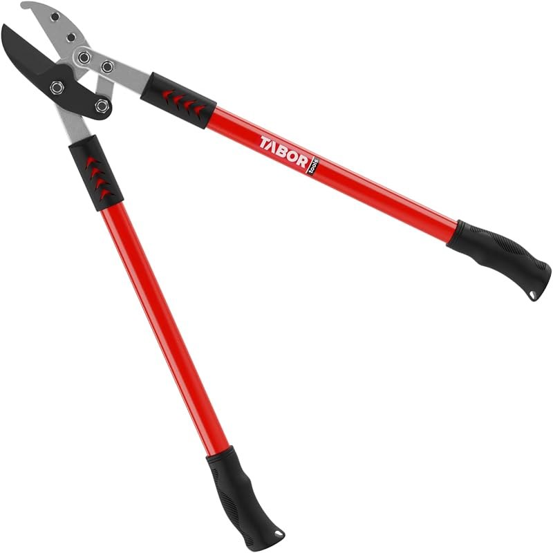 TABOR TOOLS GG12A Anvil Lopper with Compound Action, 30 Inch Tree Trimmer & Branch Cutter, Heavy Duty Tree Pruner with