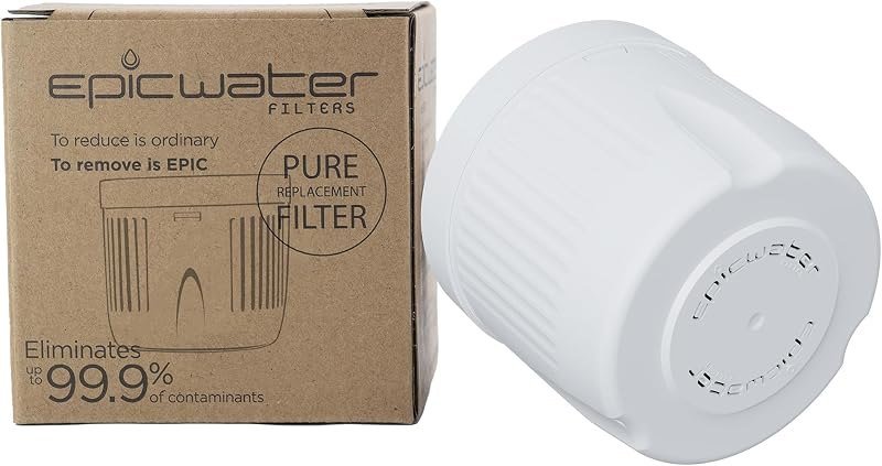 Epic Water Filters Pure REPLACEMENT Compatible with Epic Pure Water Pitcher/Removes Fluoride, Lead, Forever Chemicals