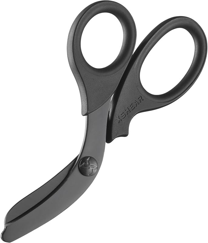 XSHEAR® 7.5” Black Titanium Coated Extreme Duty Trauma Shears. Tough and Durable Medical Scissors for the Paramedic