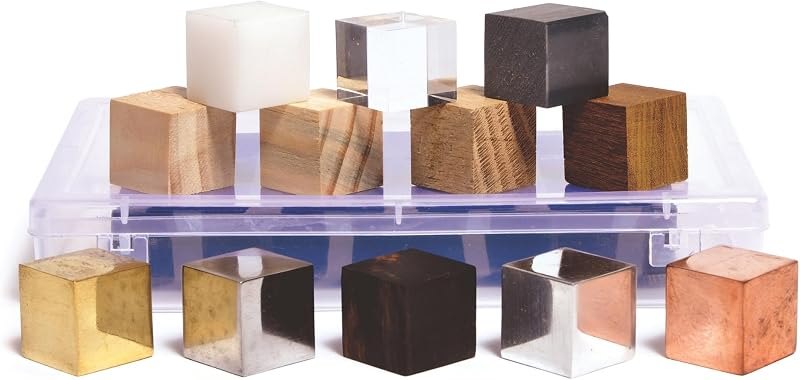 United Scientific™ DCSET12 Density Cube Set of 12 in Plastic Storage Box — Comparisons pack for comparisons kit