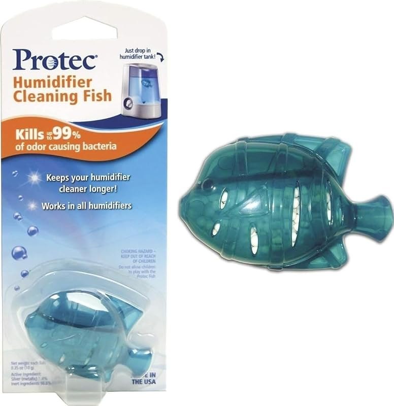 Protec Humidifier Cleaning Fish, Tank Cleaner, Fights Slime & Odor, Lasts 30 Days, 1 Count, Color May Vary —