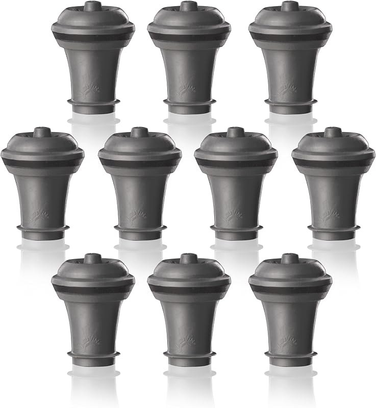 Vacu Vin Wine Stopper, 10-Pack Vacuum Wine Bottle Stopper, Cork Alternative — vacuum wine stopper pack for vacuum wine