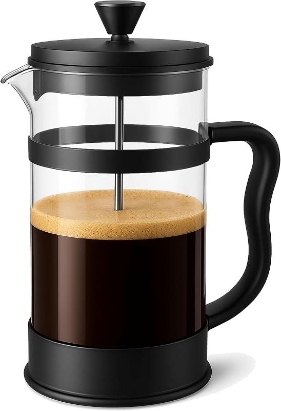 Utopia Kitchen Borosilicate Glass French Press Coffee Maker 34 Oz, Black — French press for best home coffee maker