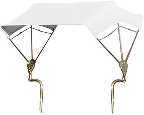 3-Bow Tractor Canopy with Frame Fender Mount 40" - White