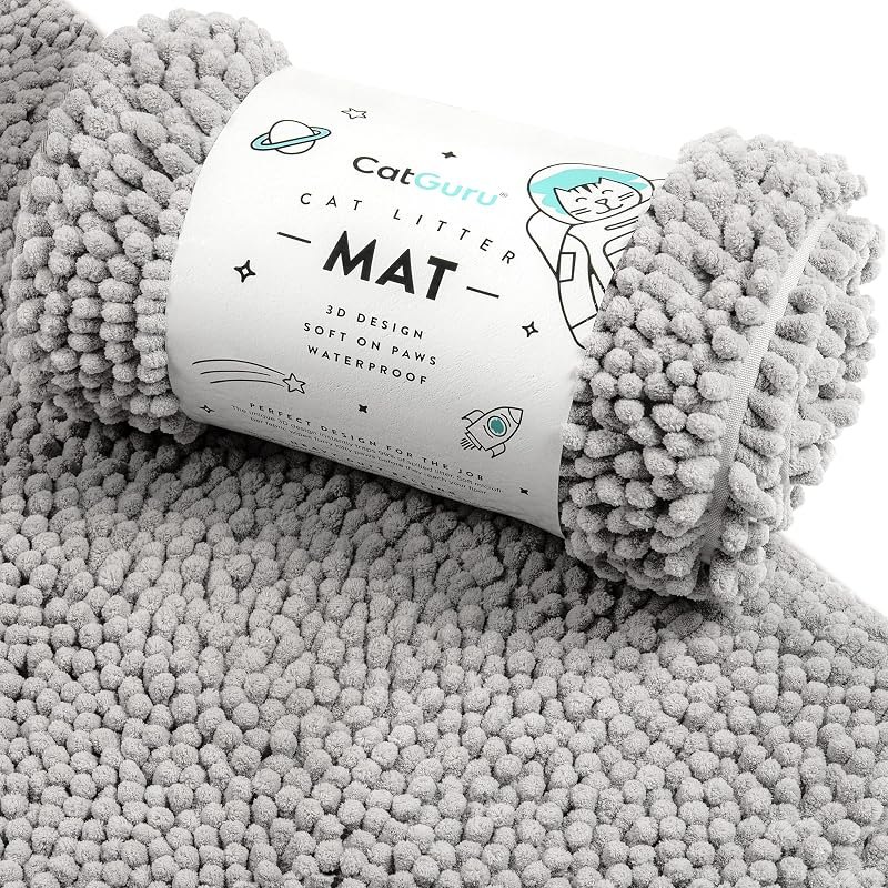 CatGuru Cat Litter Mat, Medium, Extra Large, XXL, Waterproof Litter Box Mat, Non Slip Kitty Litter Mat, Machine