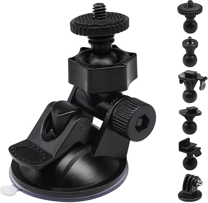 Sportway S30 Pro Dash Cam Suction Mount (2 Gen) 360° Secure Adjustable View — Chargers, mounts, dash cams, and car for