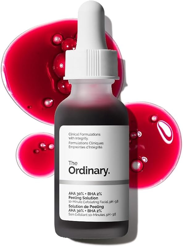 The Ordinary AHA 30% + BHA 2% Peeling Solution, Advanced Exfoliating Peel for Brighter Skin — lactic acid exfoliant no