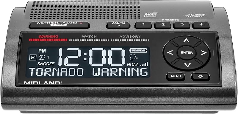 Midland - WR400 Weather Radio Deluxe - NOAA Emergency Alert Scanner — noaa weather radio for emergency crank radio