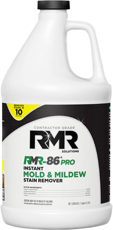 RMR-86 Pro Contractor Grade Mold Stain & Mildew Stain Remover Cleaning Solution, Professional Quality Formula, 1