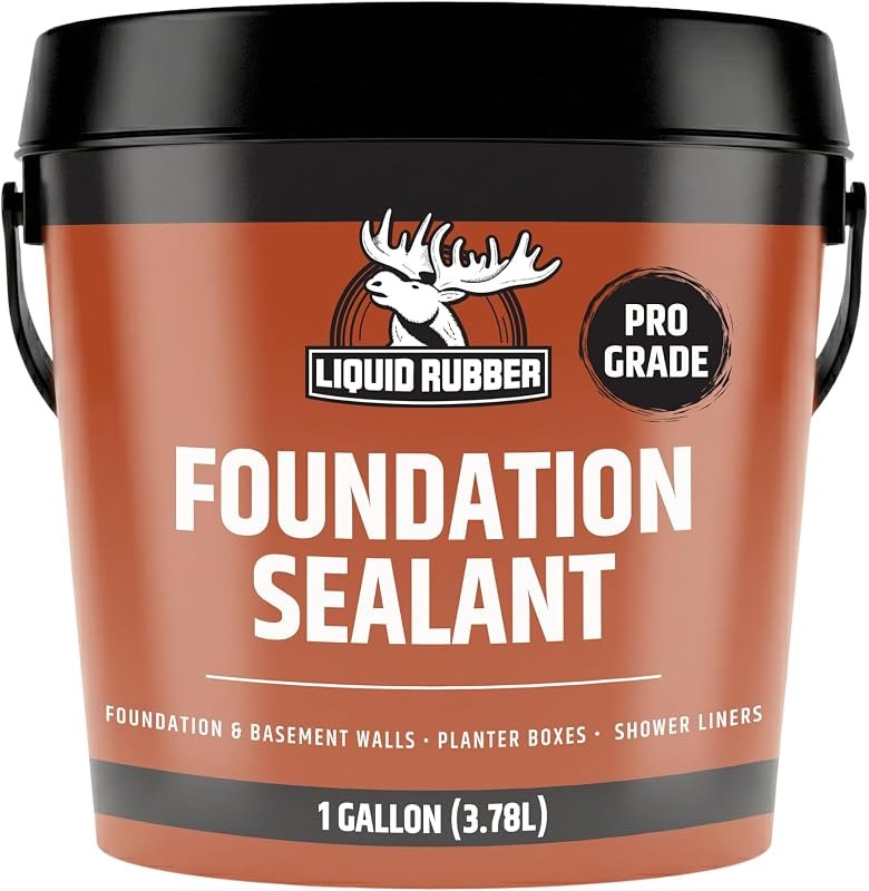 Liquid Rubber Foundation Sealant - Basement Waterproof Sealer, Black, 1 Gal — pond-leak-sealer-heavy-duty for pond
