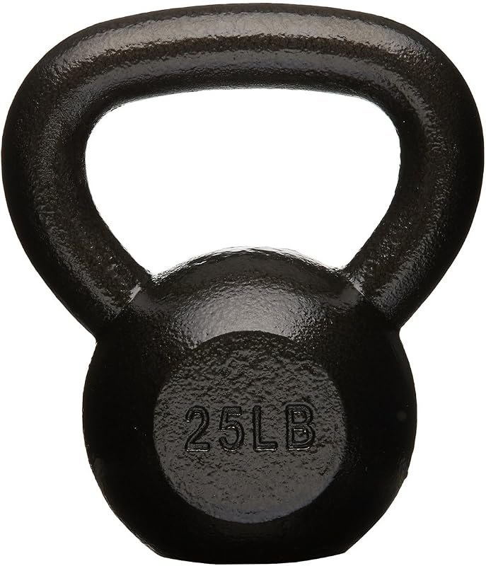 Amazon Basics Cast Iron Kettlebell for Strength Training, Textured Wide Handle, Black — kettlebell for best home gym