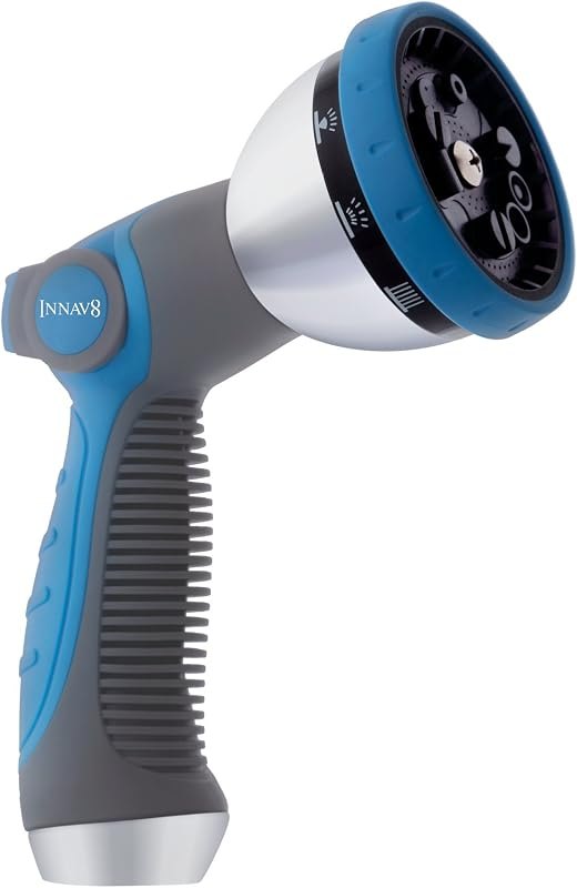 INNAV8 Garden Hose Nozzle Heavy Duty, Water Hose Sprayer Nozzle for Outdoor — thumb control nozzle for metal hose nozzle