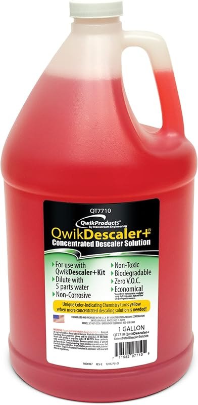 QwikDescaler+ Concentrated Tankless Water Heater Descaler Solution (1 Gal) — vinegar descaler for clr cleaner durable